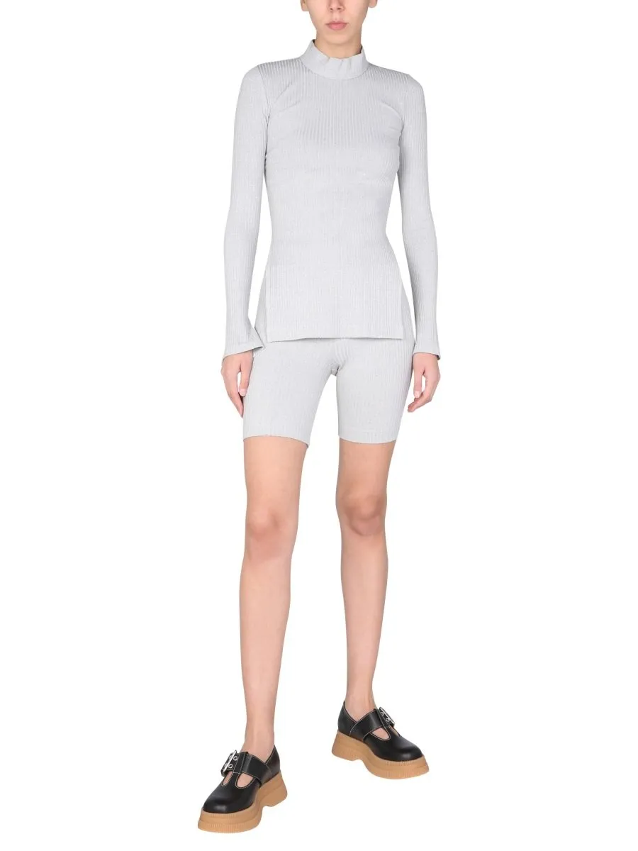 Ribbed Turtleneck Top