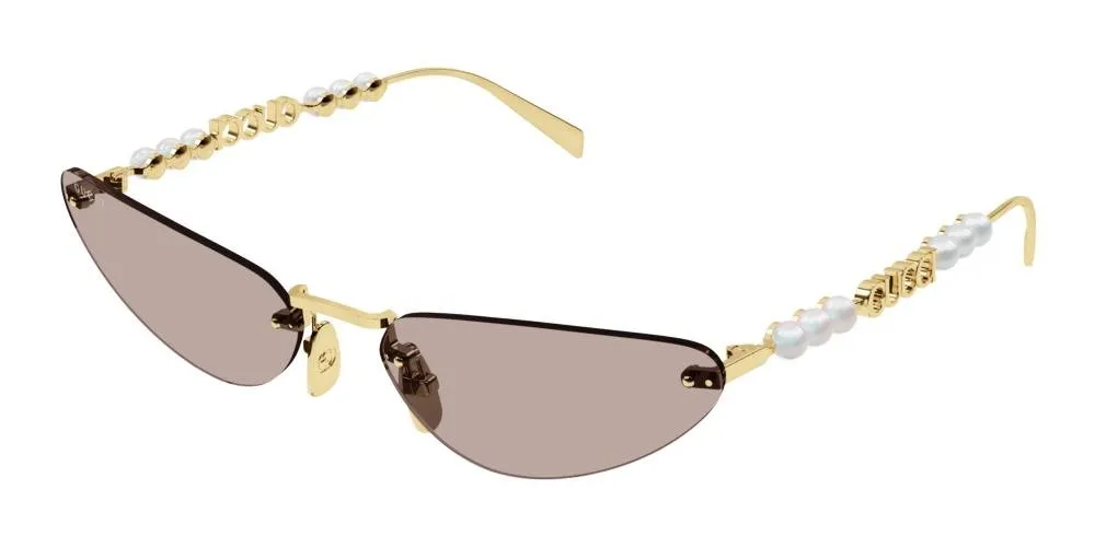 Cat-Eye Sunglasses With Pearls And Logo Detail