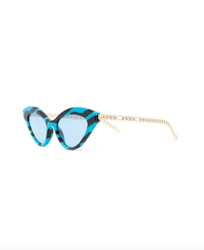 Cat-Eye Sunglasses With Heart Charms