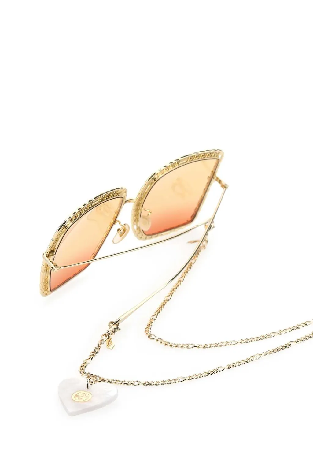 Square Sunglasses With Chain Detail