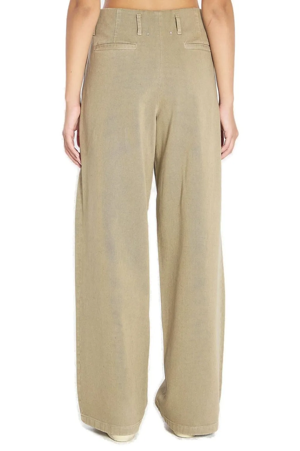 Wide-Leg Pleated Trousers