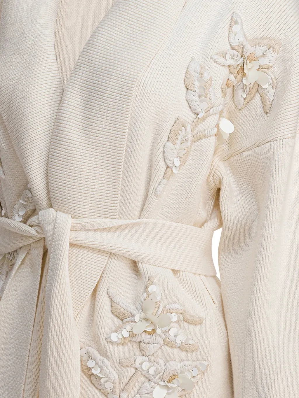 Cardigan With Floral Embroidery
