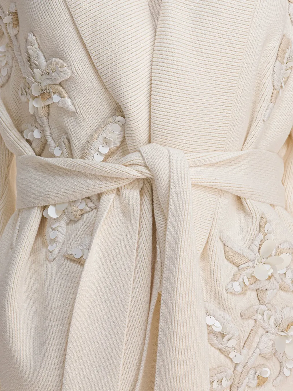 Cardigan With Floral Embroidery
