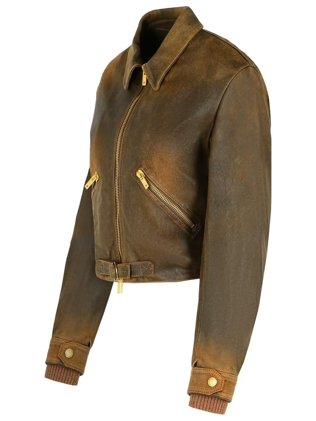 Cropped Leather Jacket