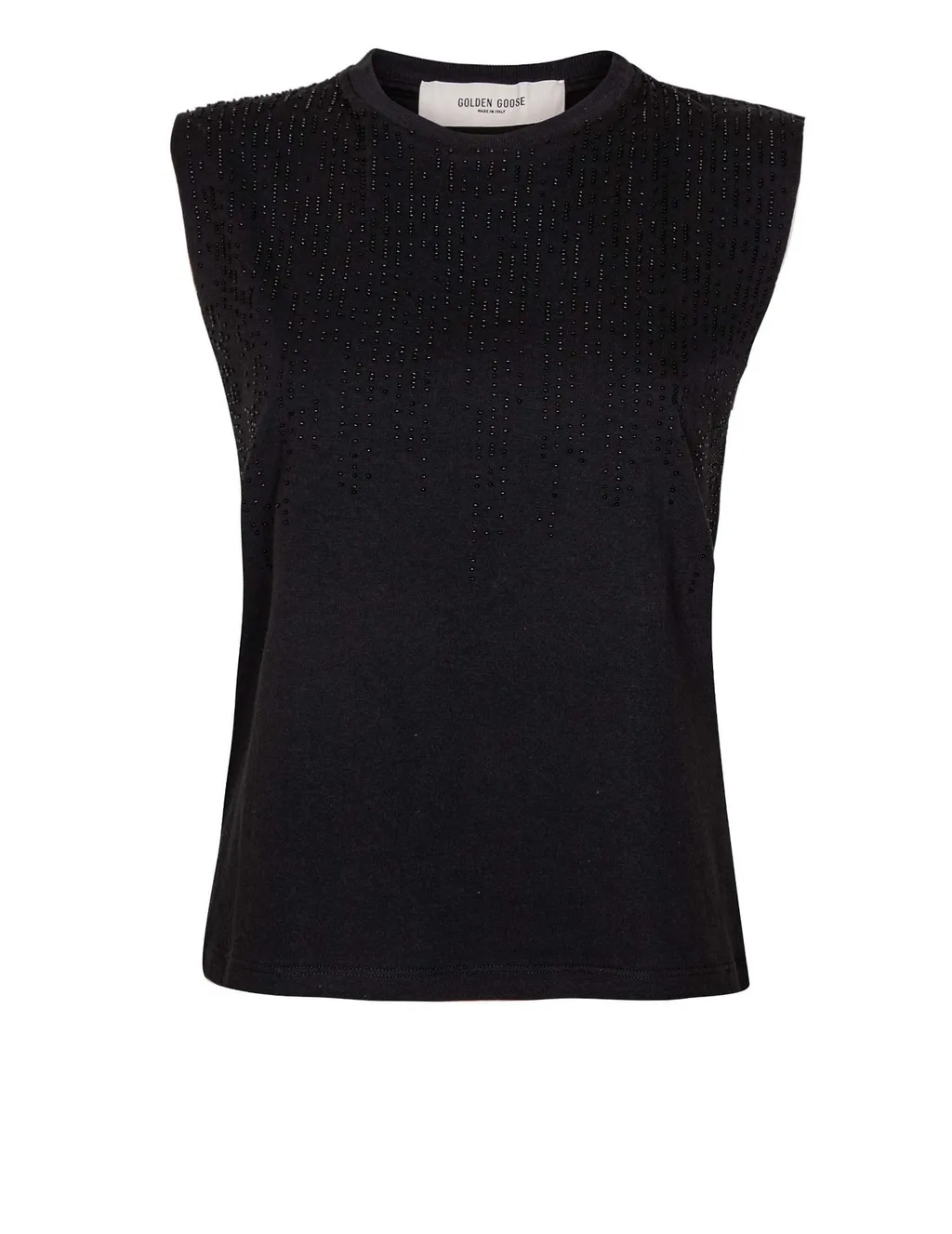 Sleeveless T-Shirt With Studs