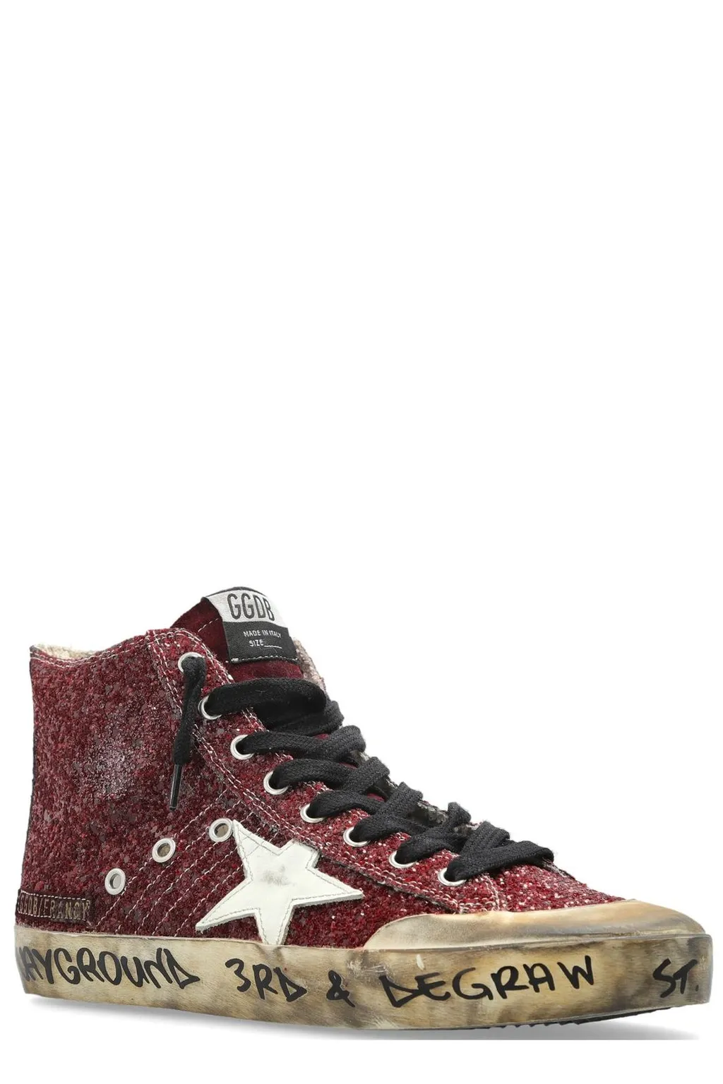 High-Top Glitter Sneakers
