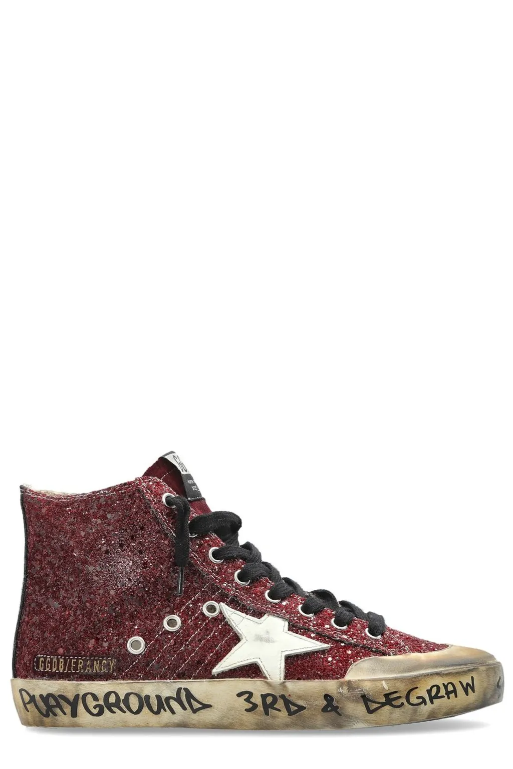 High-Top Glitter Sneakers