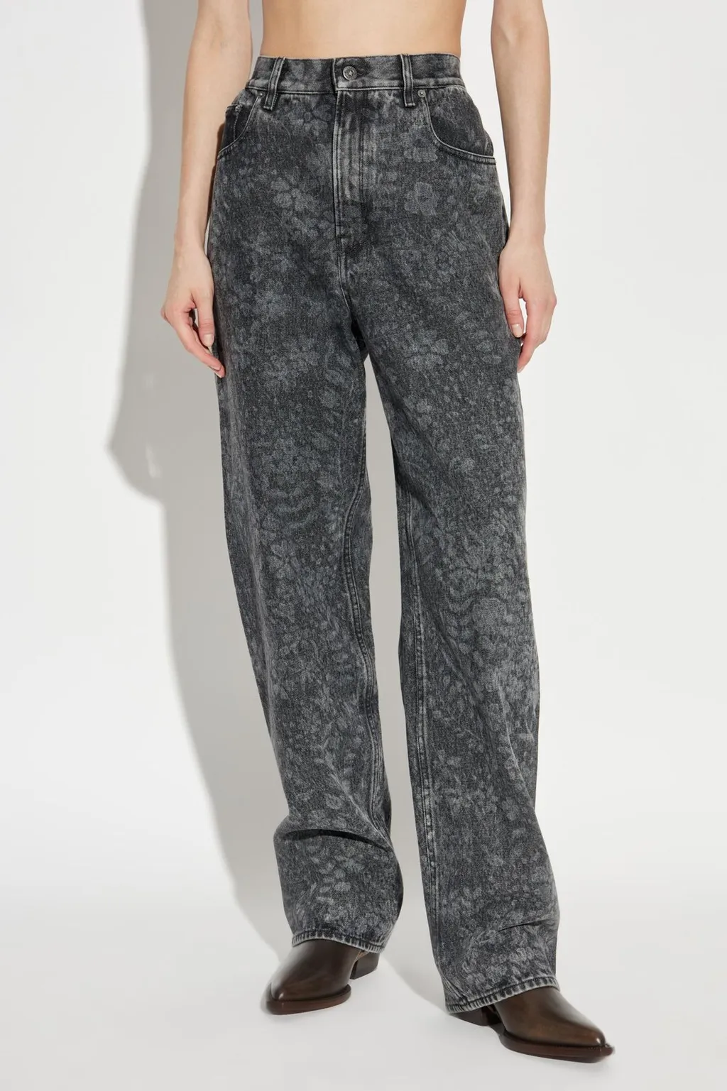 High-Waisted Straight-Leg Jeans