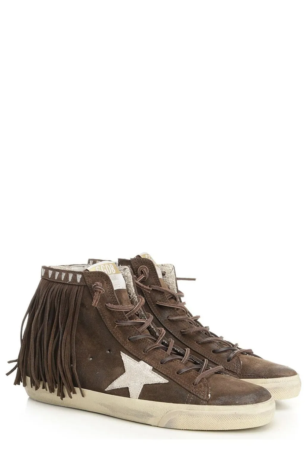 High-Top Sneakers With Fringe