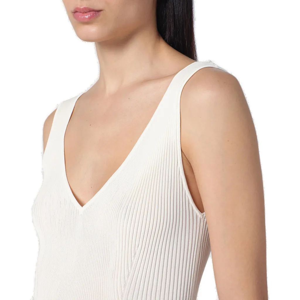 Pleated V-Neck Tank Top