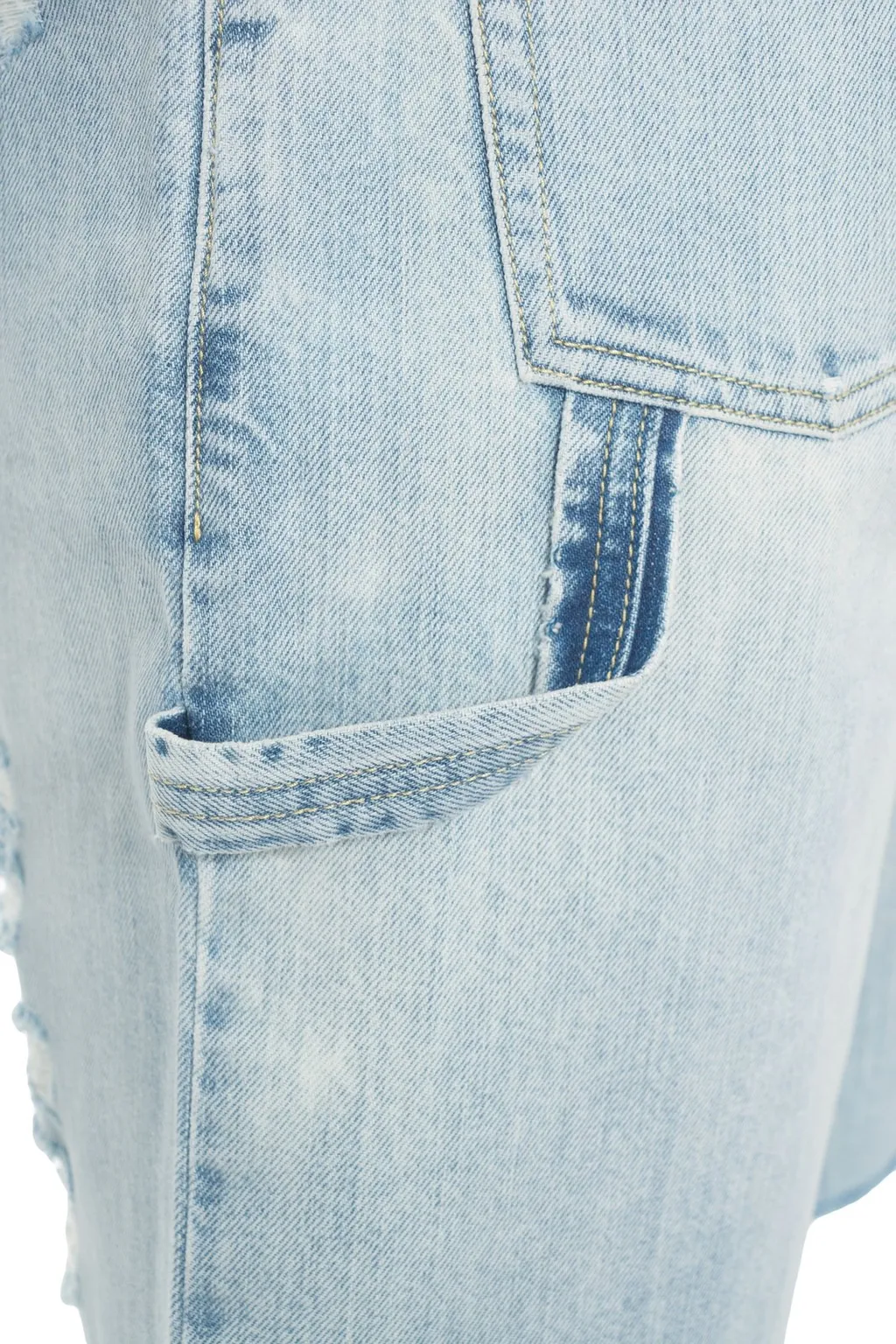 Distressed Denim Carpenter Shorts