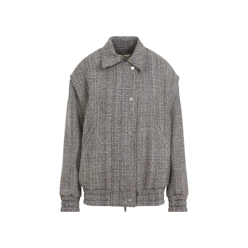 Herringbone Bomber Jacket