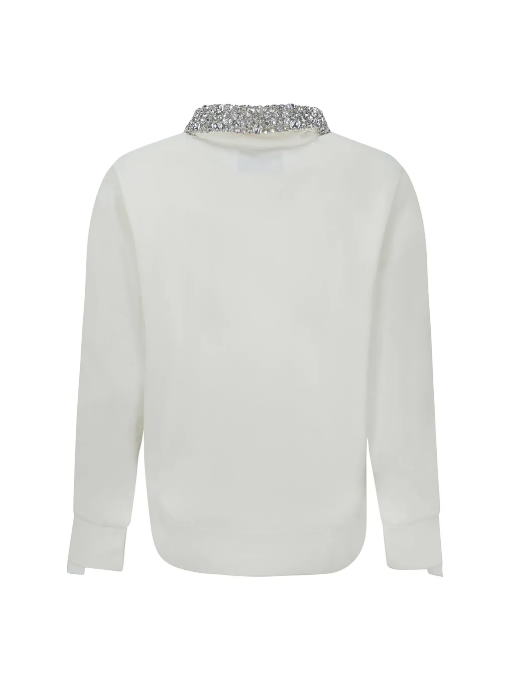 Sweatshirt With Crystal Collar