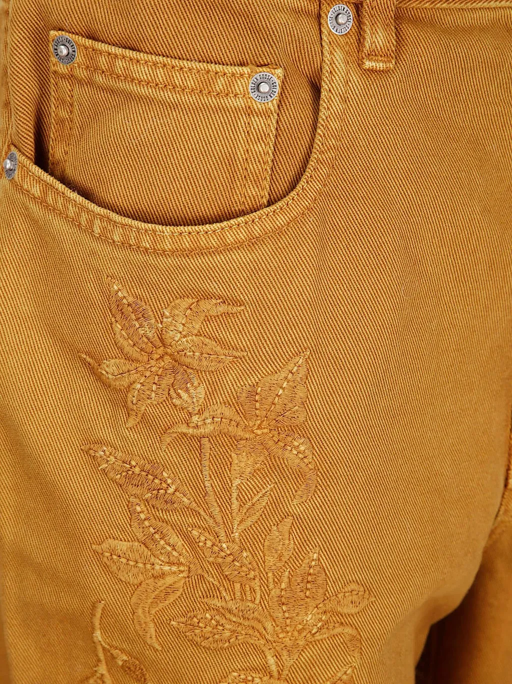 Embroidered Straight Leg Jeans