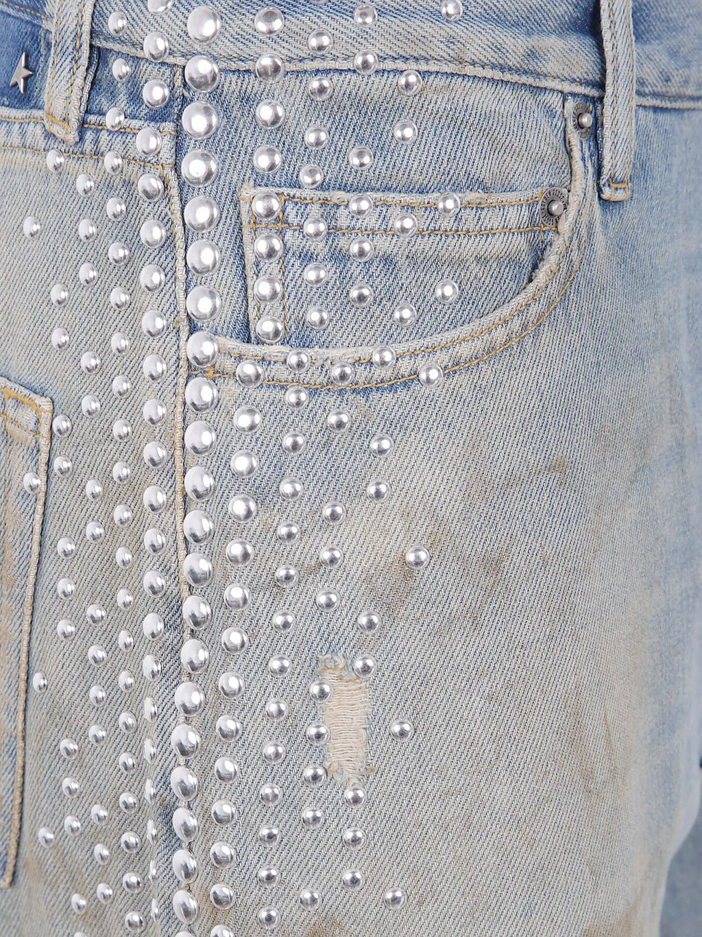 Wide Leg Jeans With Studs