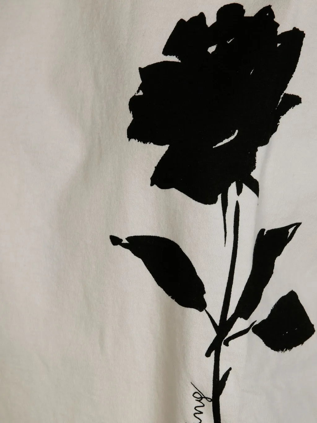 T-Shirt With Rose Print