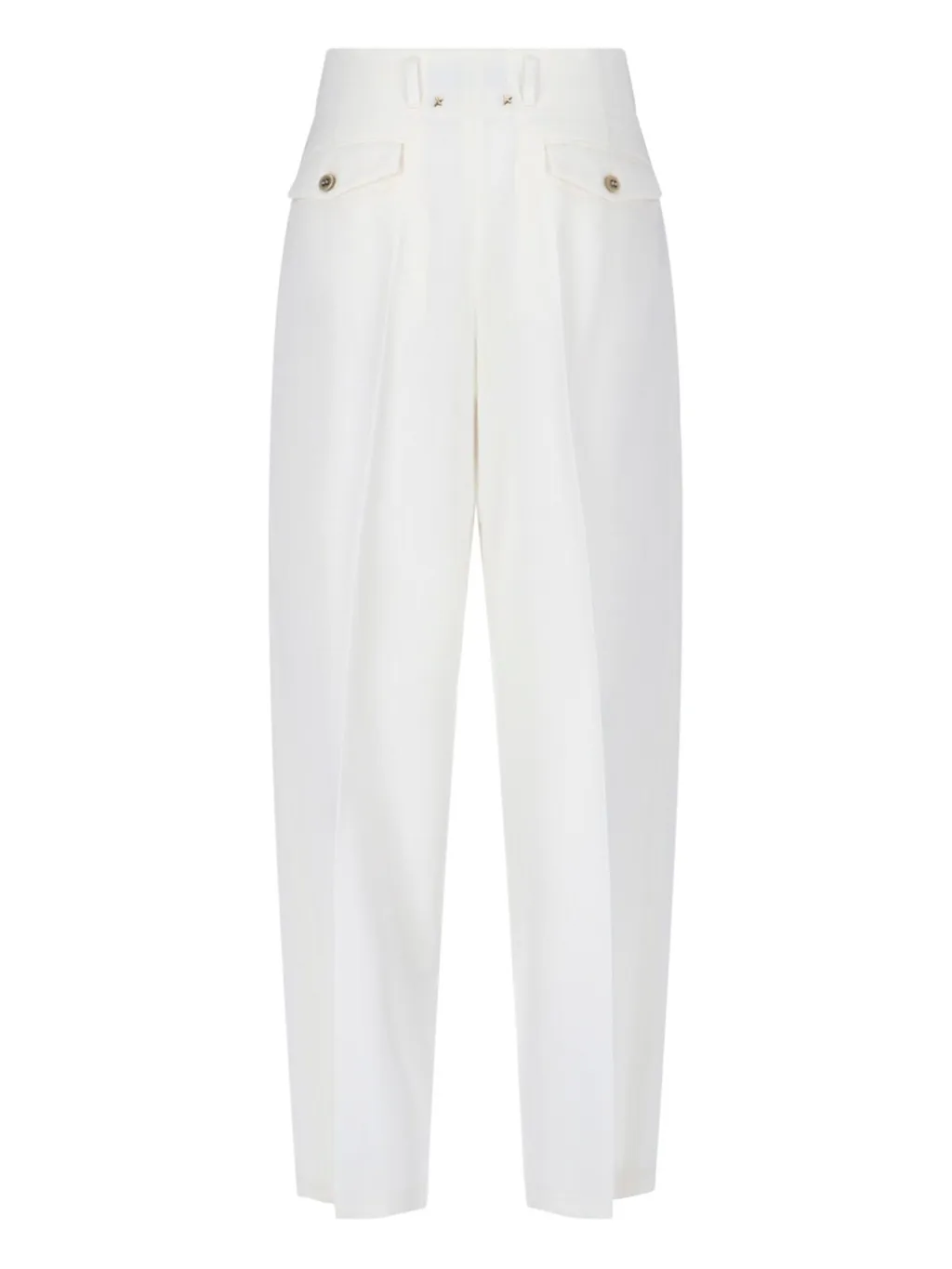 High-Waisted Pleated Trousers