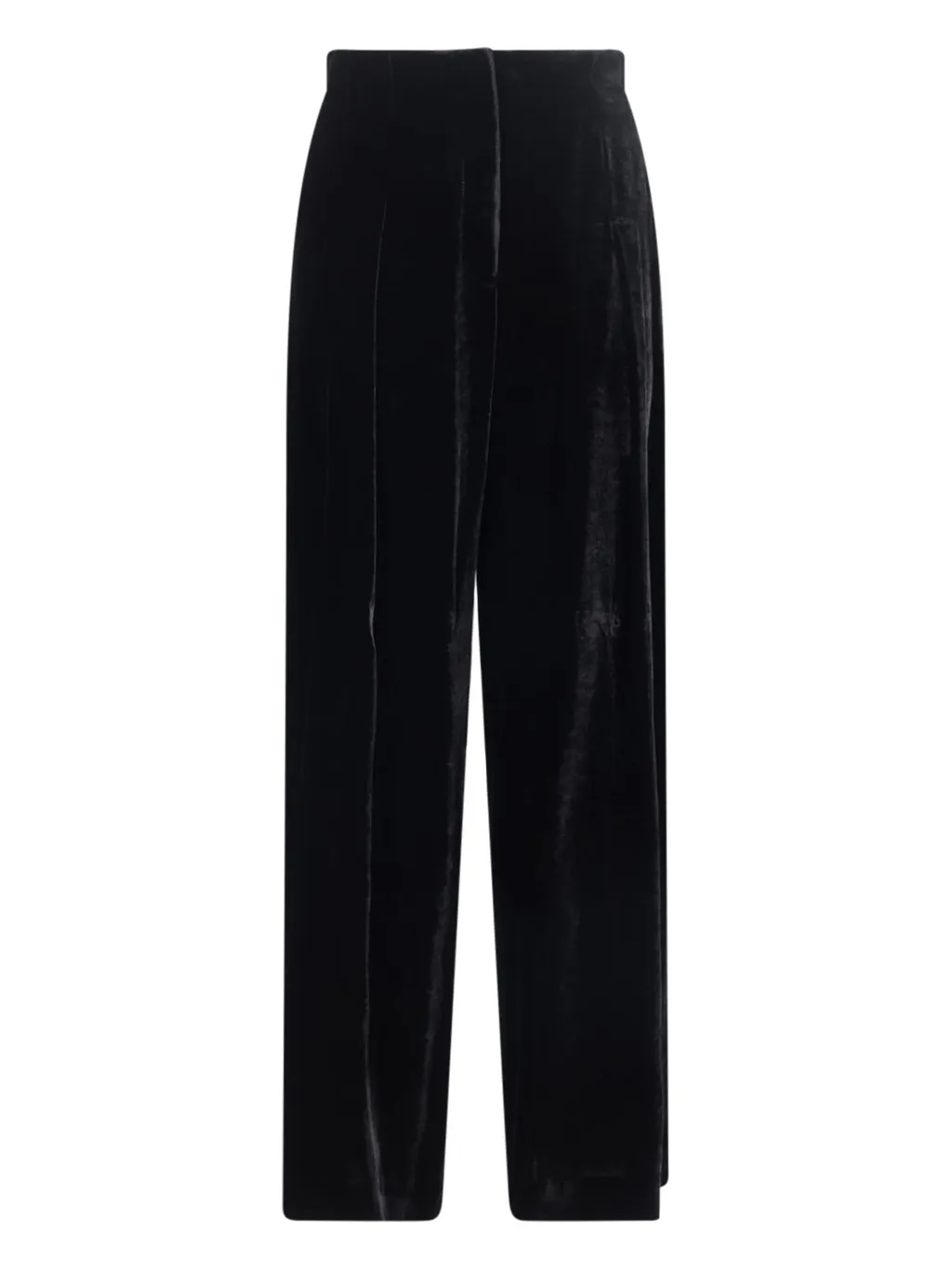 Velvet Wide-Leg Trousers