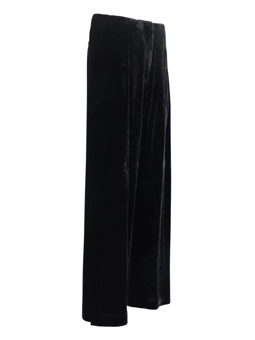 Velvet Wide-Leg Trousers