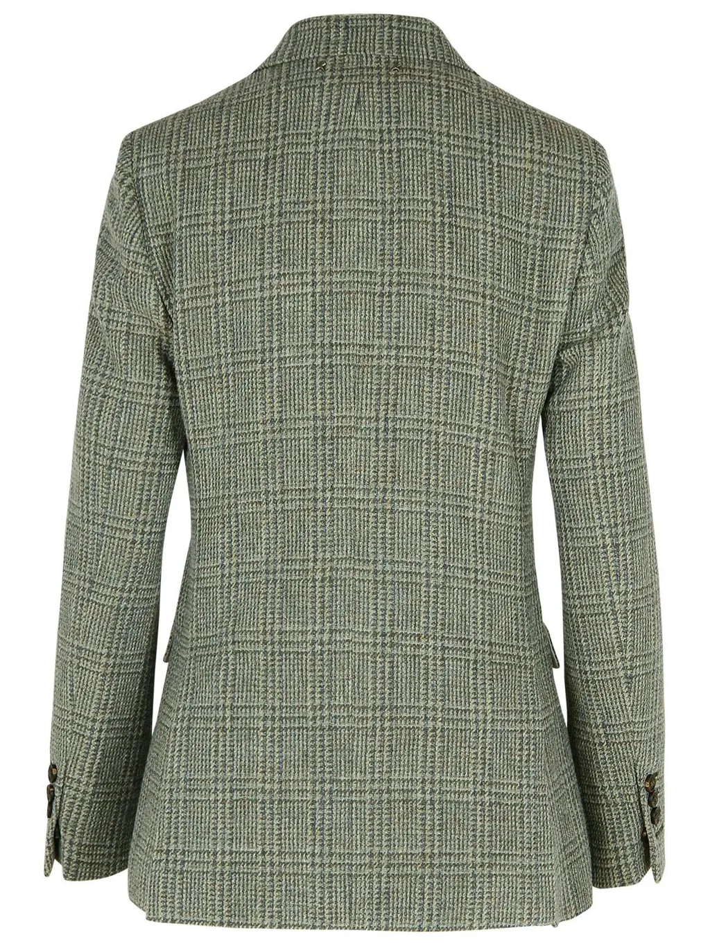 Double-Breasted Plaid Blazer