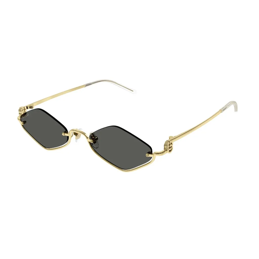Diamond-Shaped Rimless Sunglasses