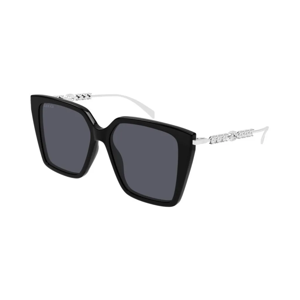 Square Sunglasses With Interlocking G Chain Detail