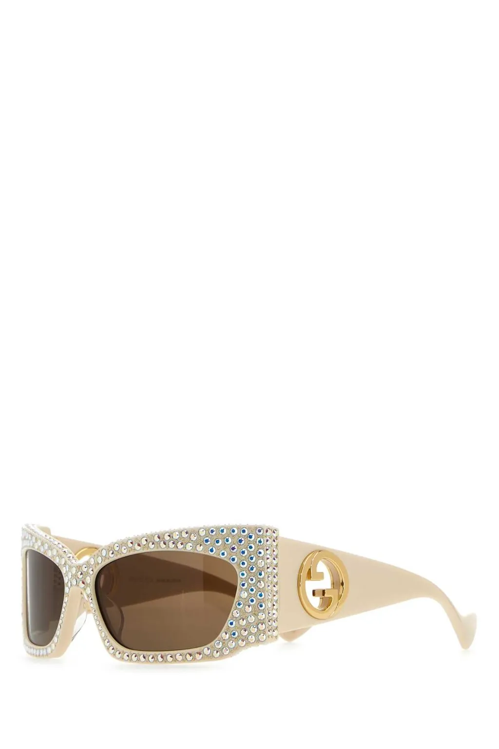 Rectangular Sunglasses With Crystals