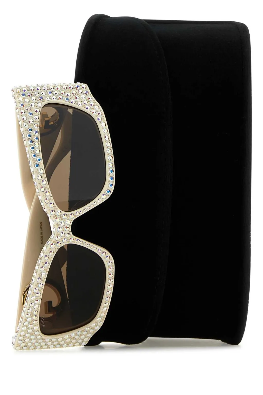 Rectangular Sunglasses With Crystals