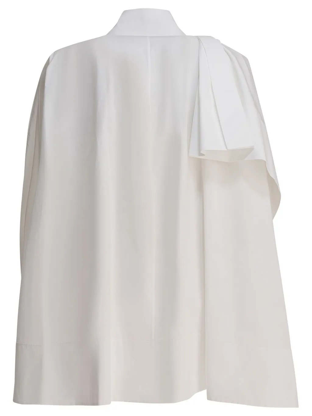 Asymmetric Draped Poplin Shirt