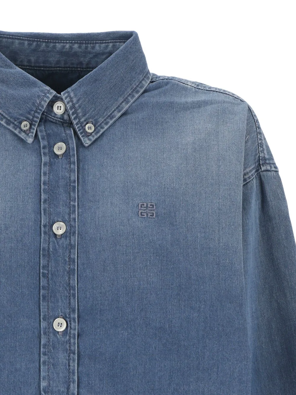 Cropped Denim Shirt