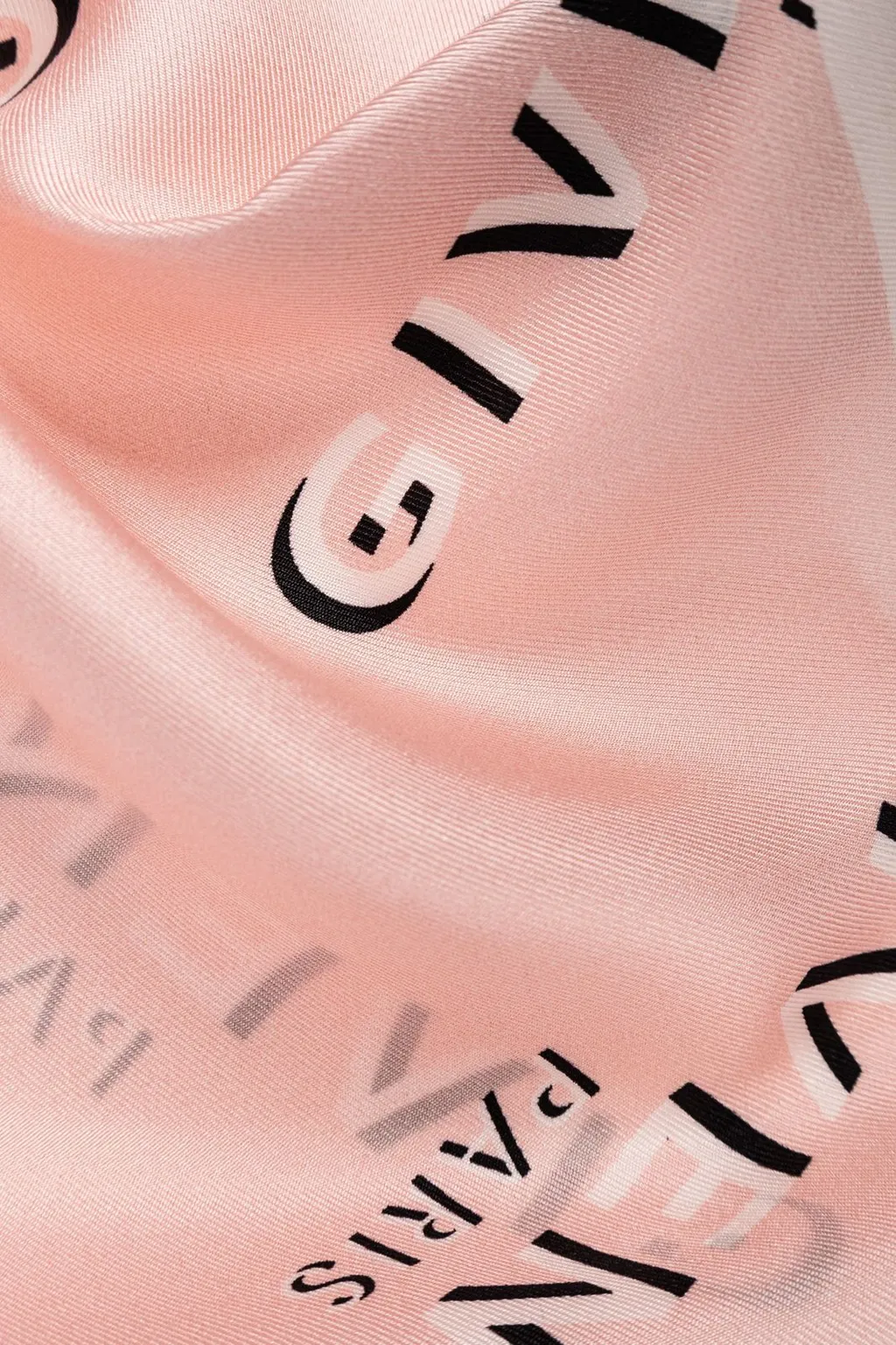 Logo Print Silk Scarf