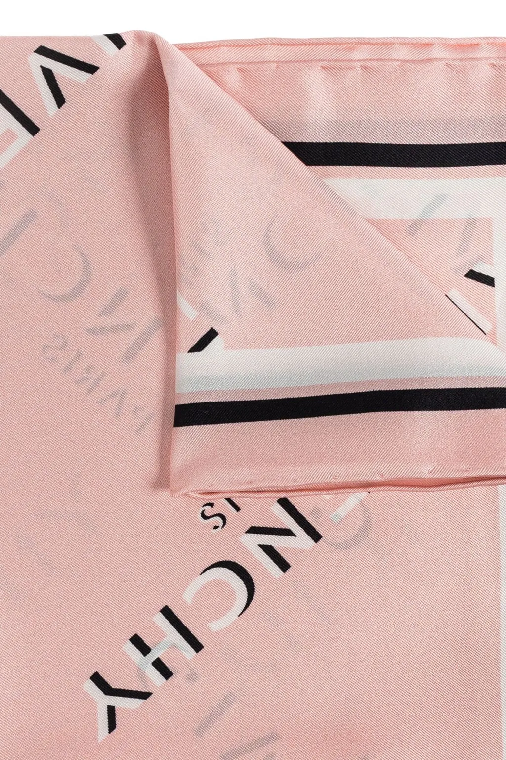 Logo Print Silk Scarf