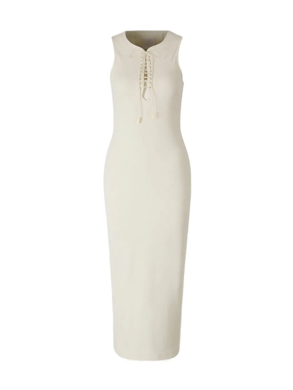 Sleeveless Lace-Up Maxi Dress