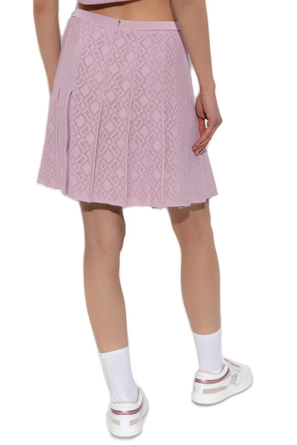 Pleated Knit Skirt