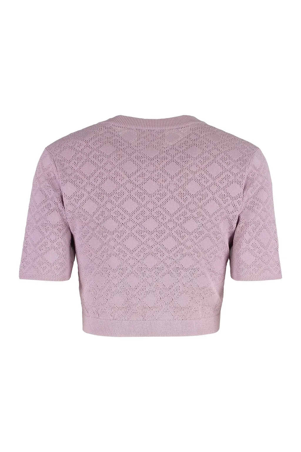Cropped Diamond Knit Sweater