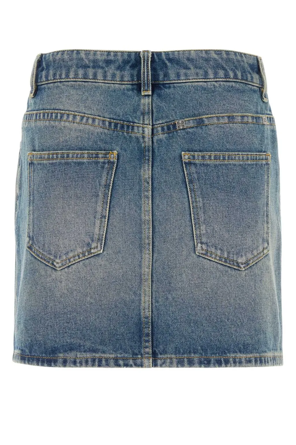 Denim Mini Skirt With Chain Detail
