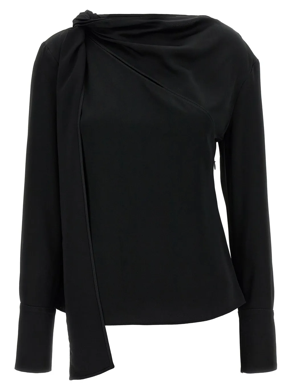 Asymmetric Draped Blouse