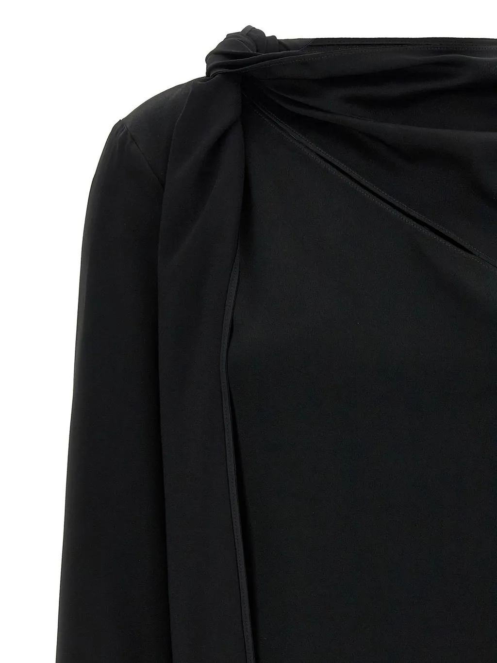 Asymmetric Draped Blouse