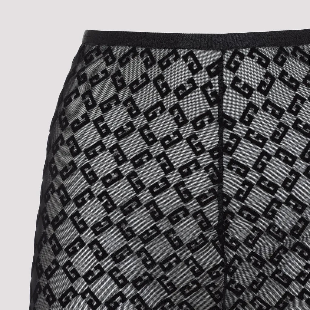 Logo Print Mesh Leggings