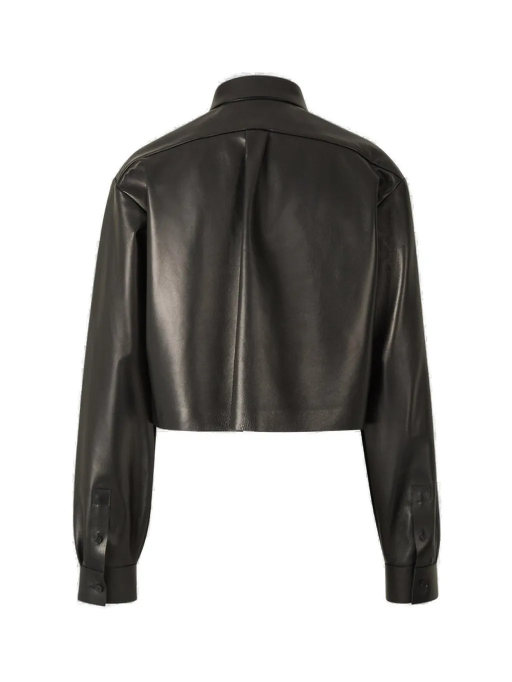 Cropped Leather Shirt