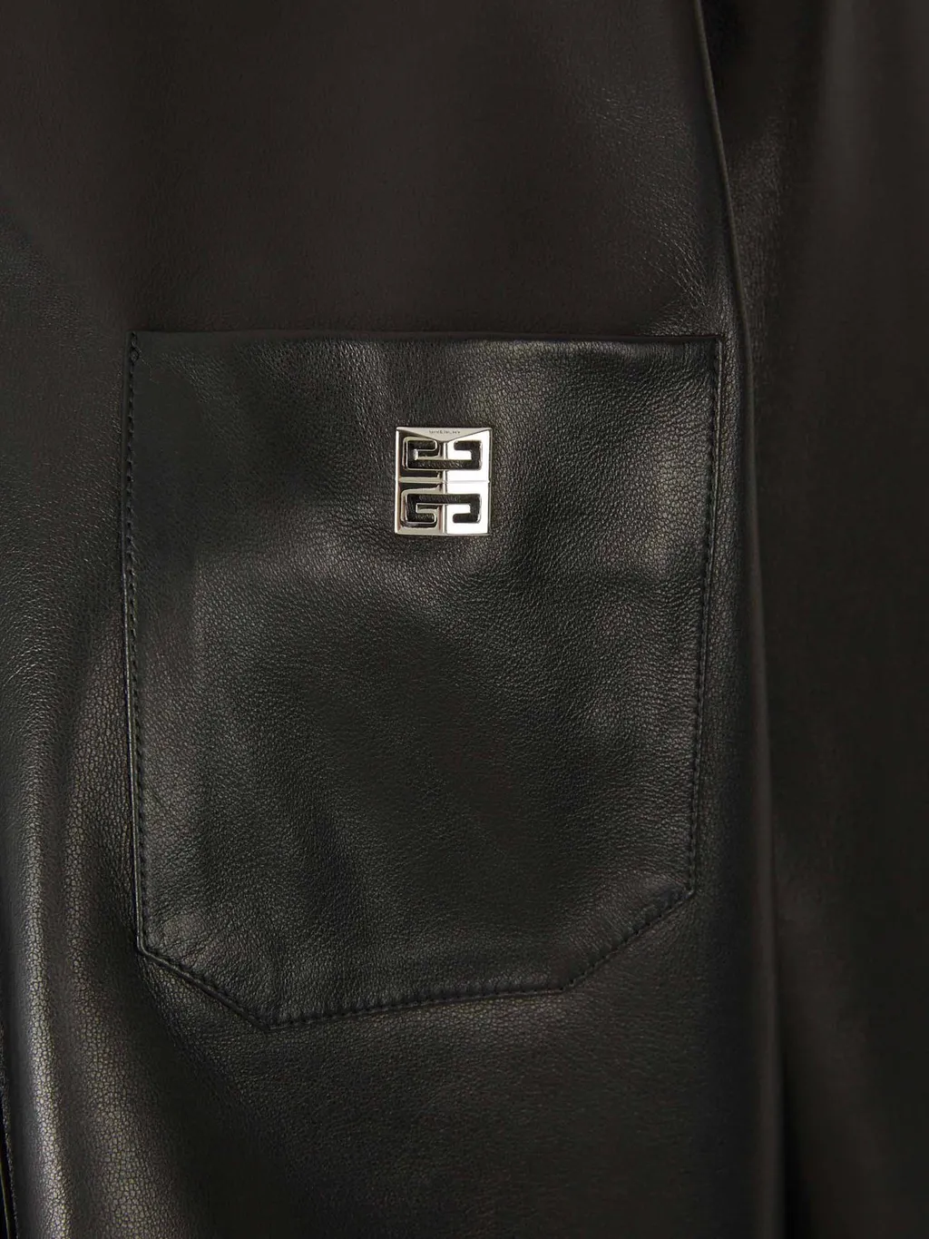 Cropped Leather Shirt