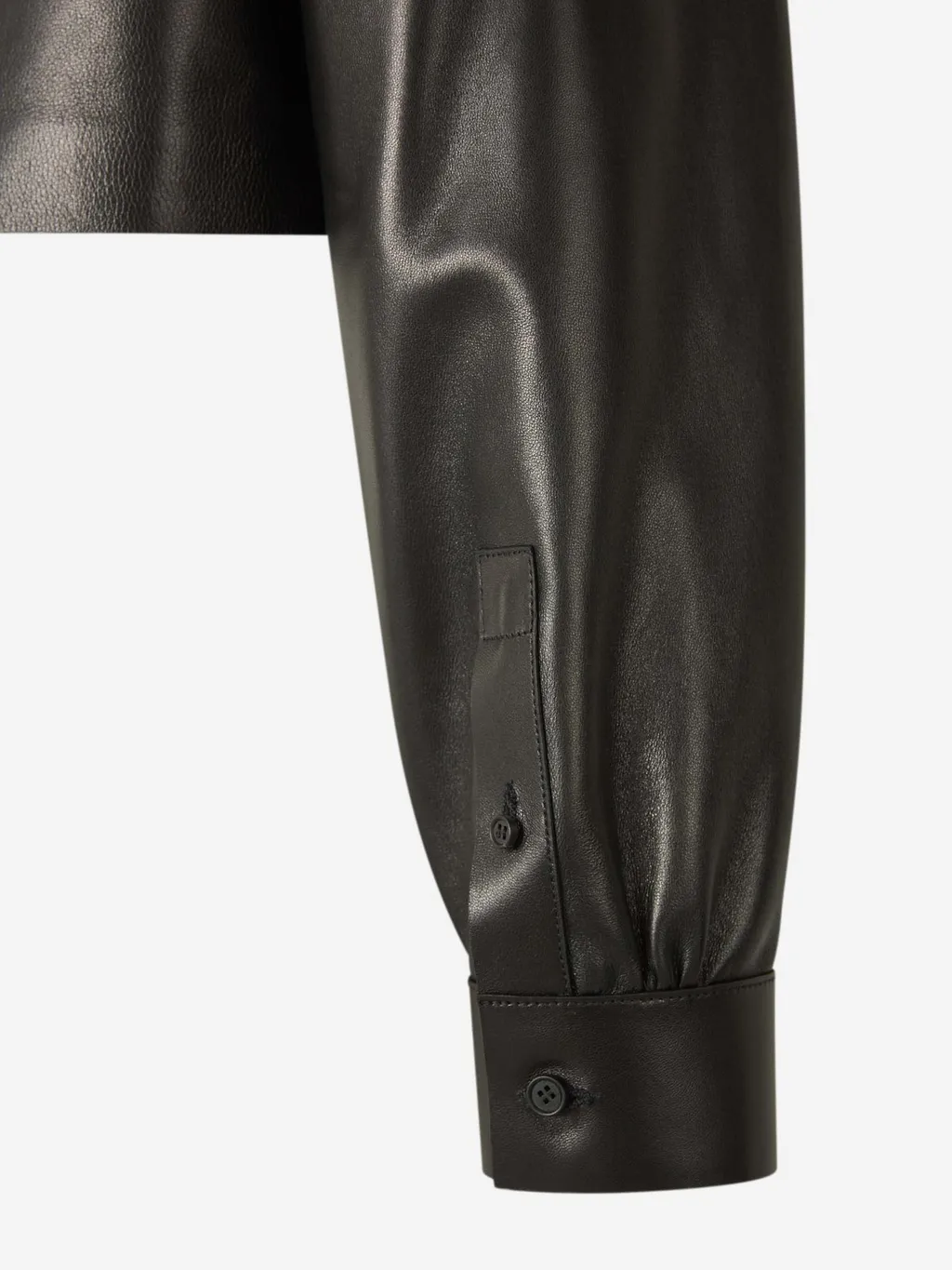 Cropped Leather Shirt