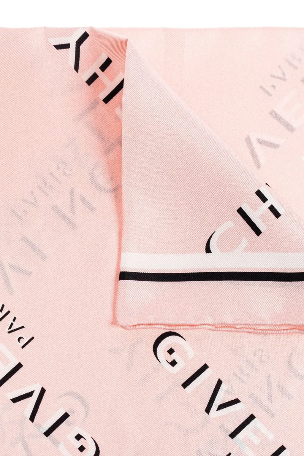 Logo Print Silk Scarf