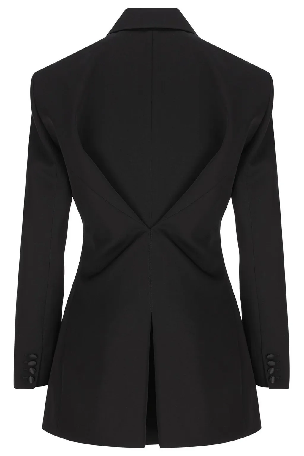 Double-Breasted Blazer With Satin Lapels