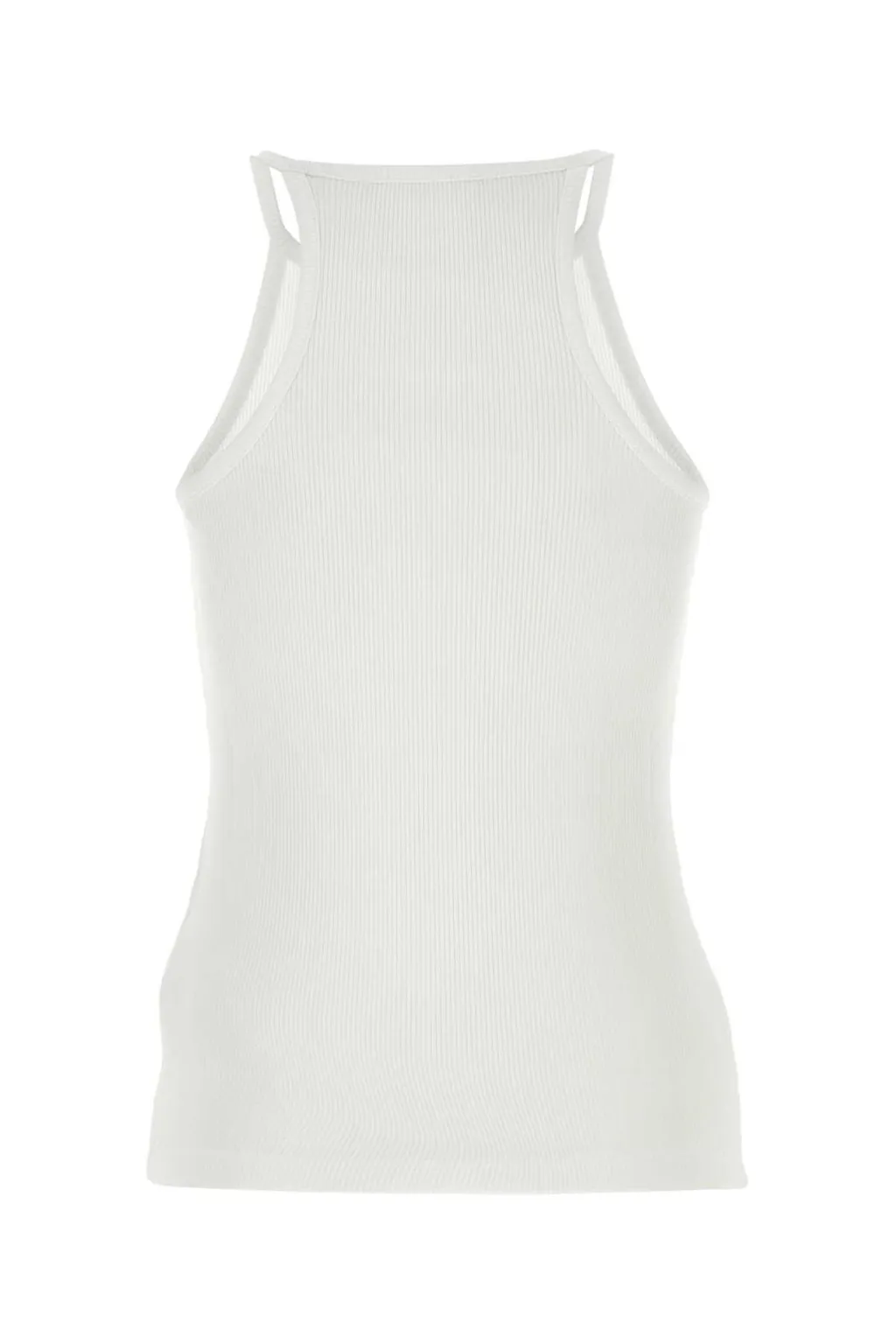 Ribbed Tank Top With Rhinestones