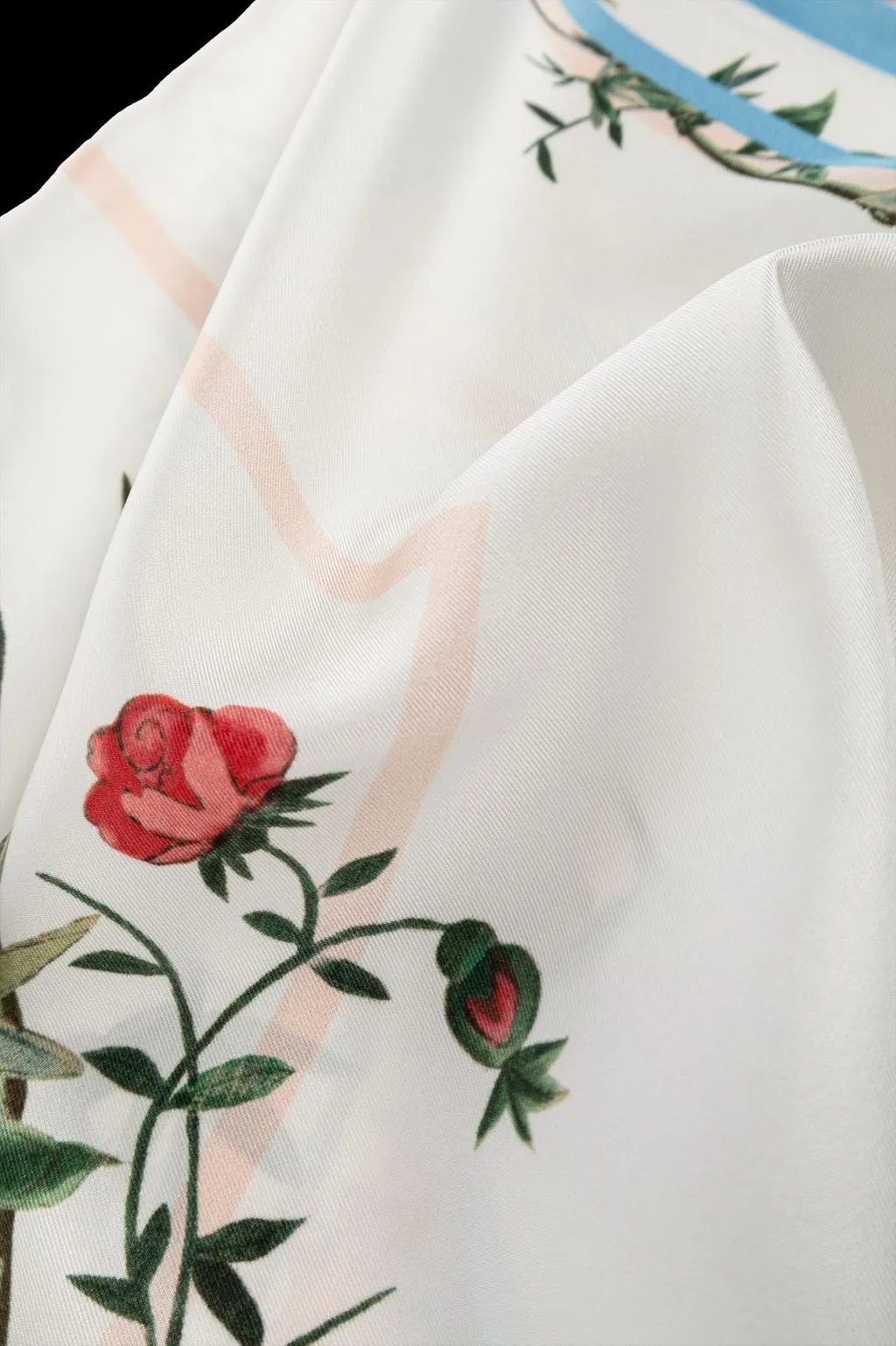 Floral Print Silk Scarf