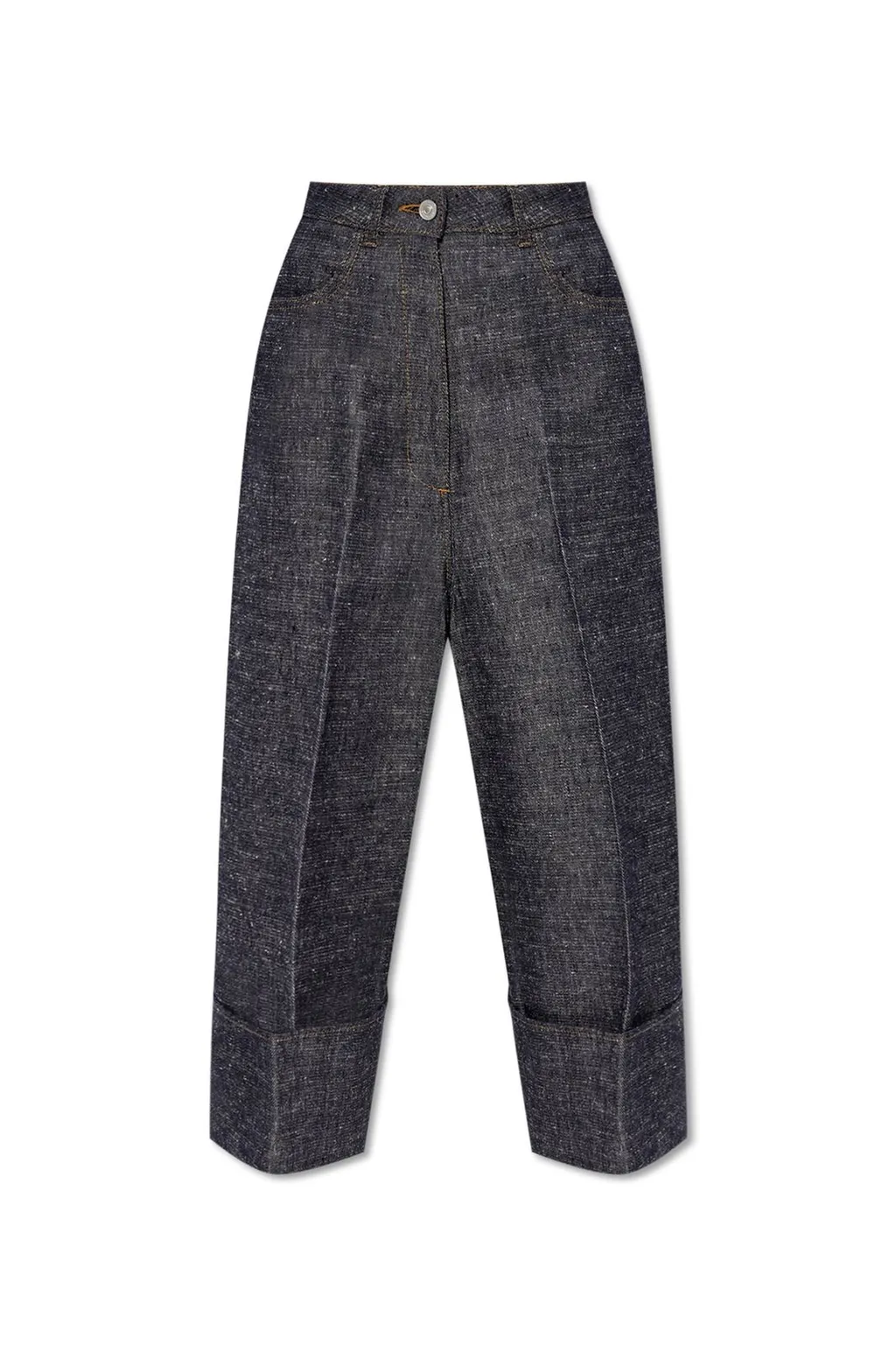 High-Waisted Straight-Leg Trousers