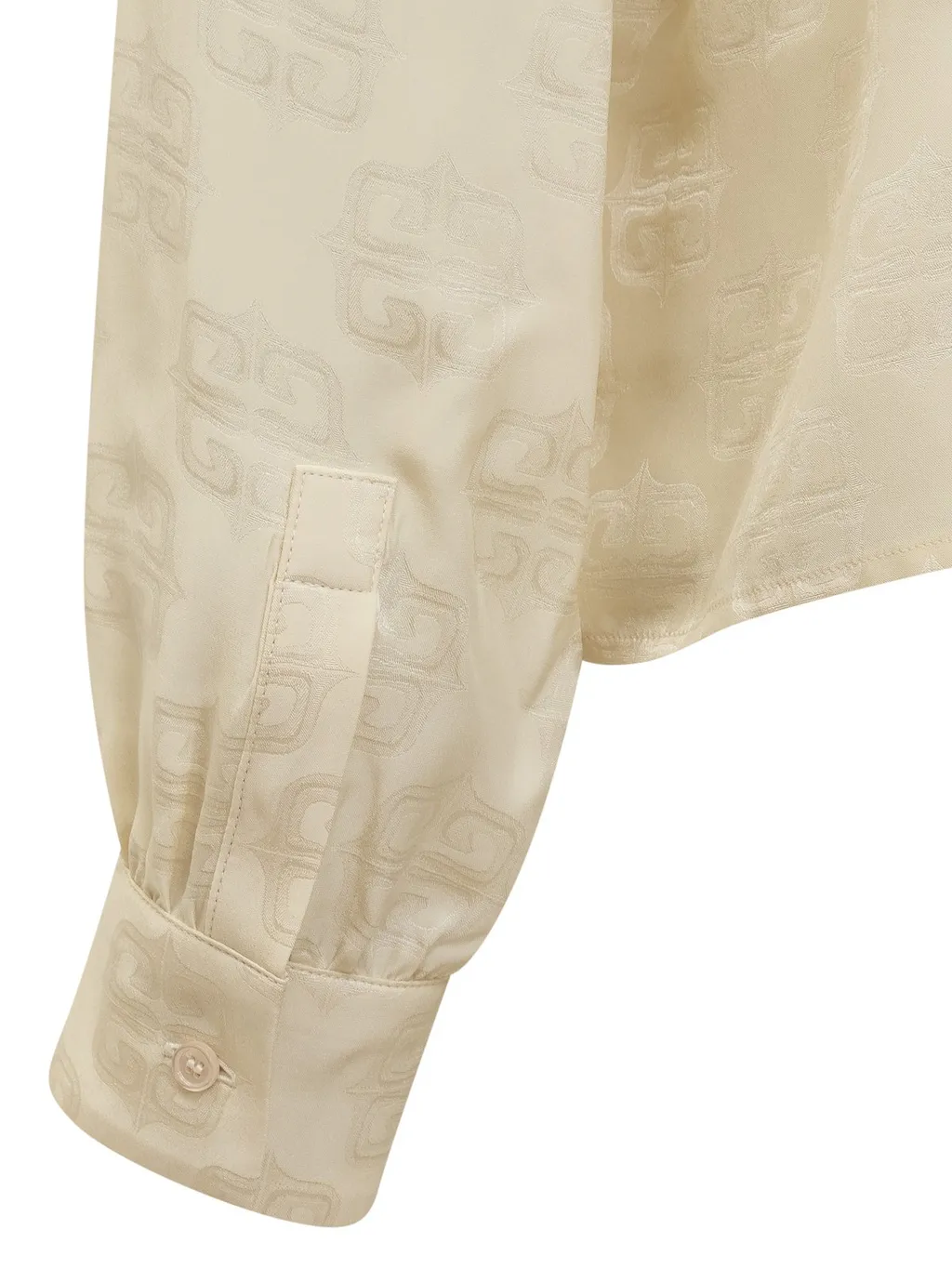 Logo Print Silk Blouse