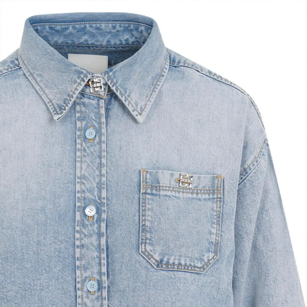 Cropped Denim Shirt