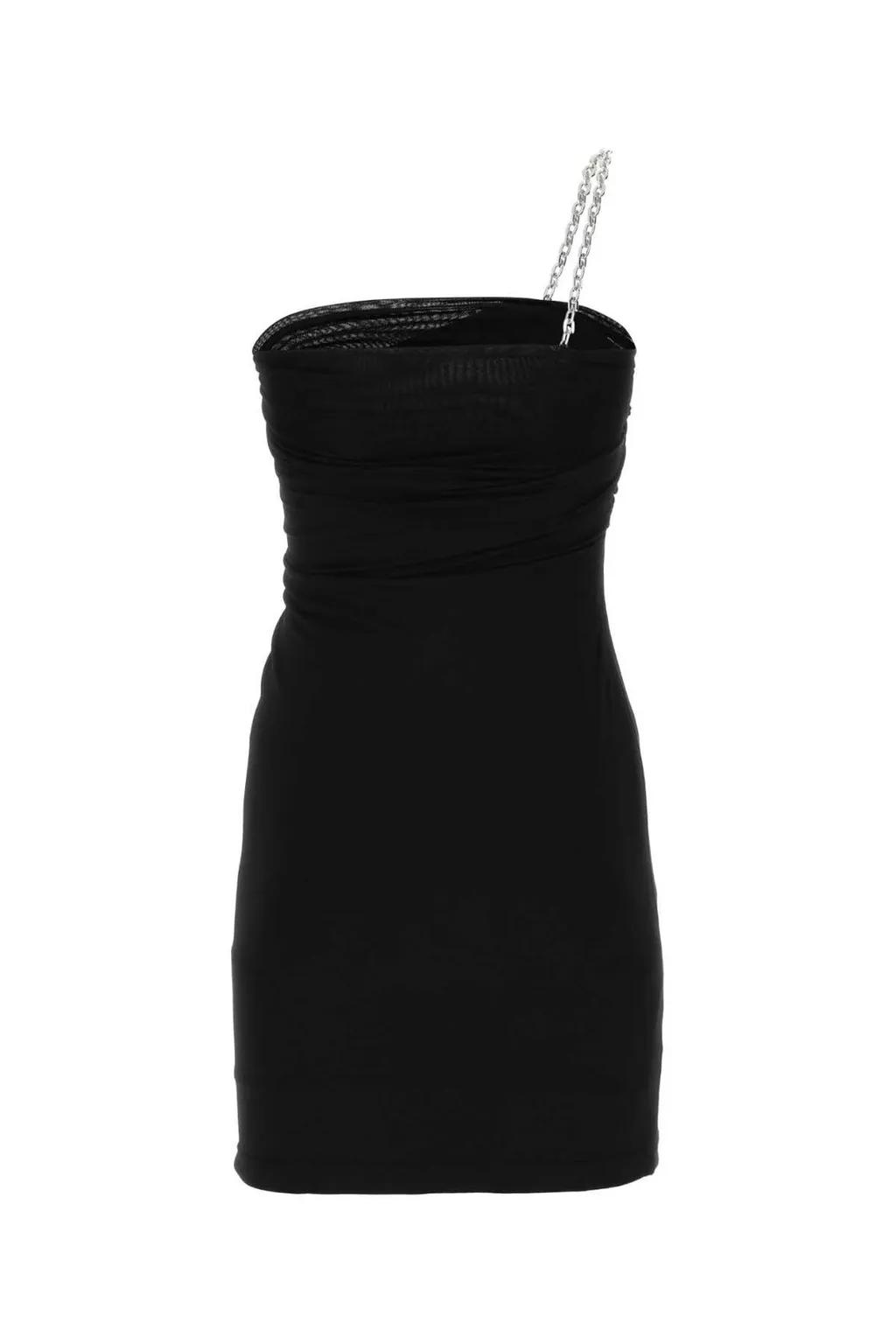 One-Shoulder Chain Dress